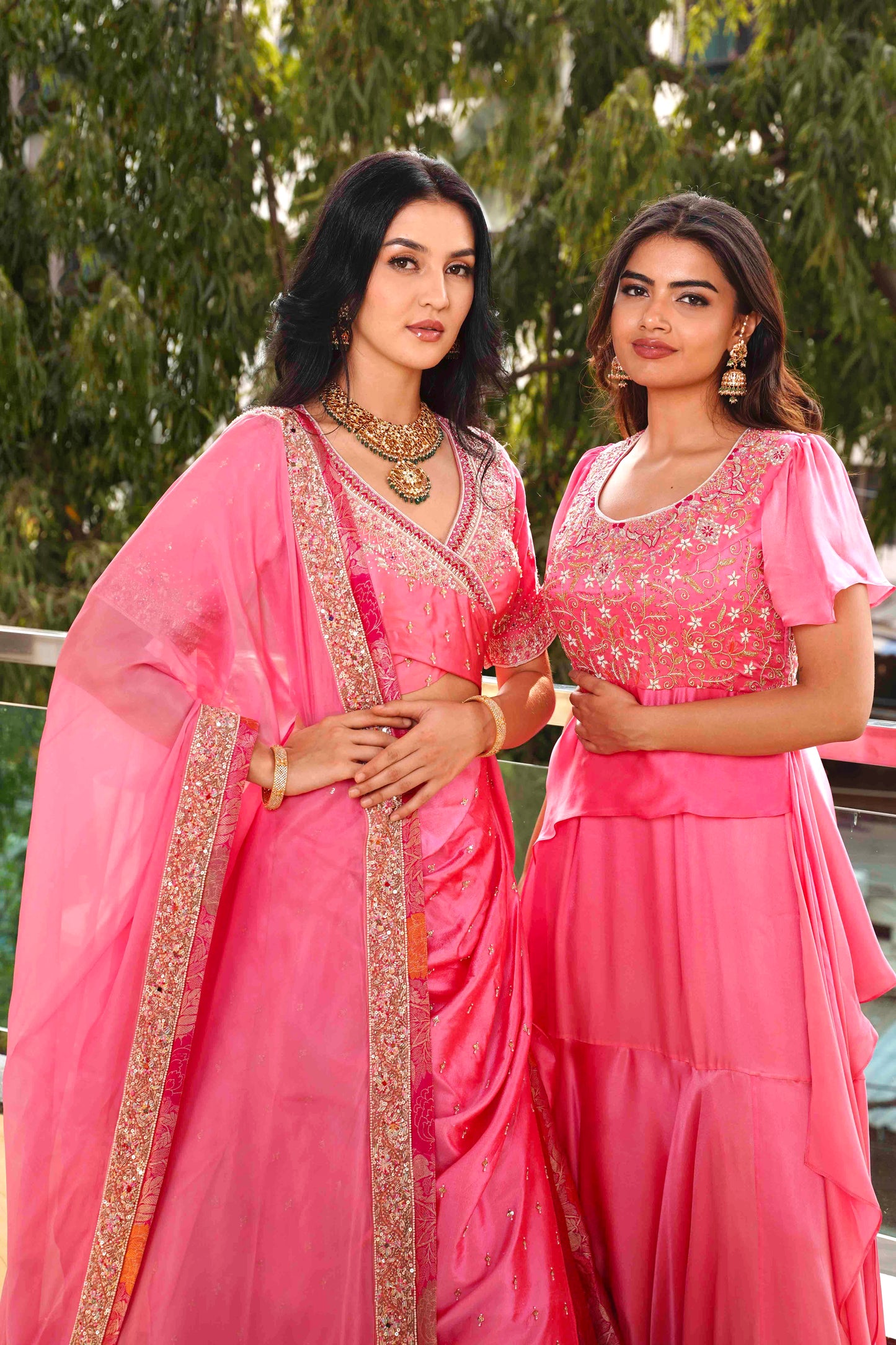 Zarina Ember Lehenga, dupatta embroidery