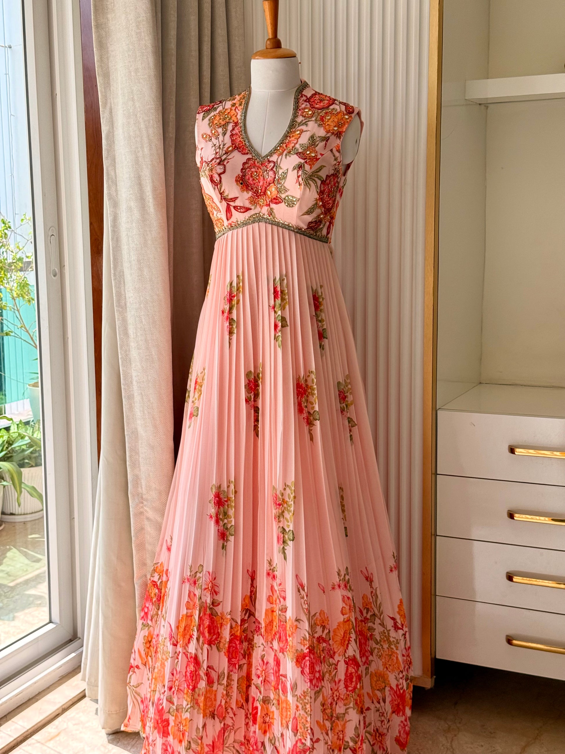 nandini dress design Aeris Rose Pink Gown for Women, Designer Occasion Wear