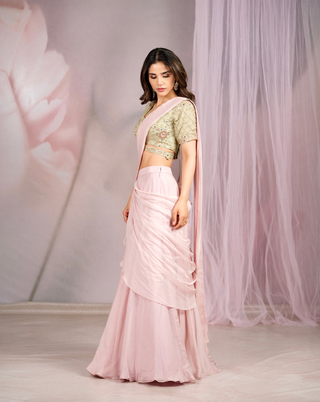 Blush Water Lily Saree