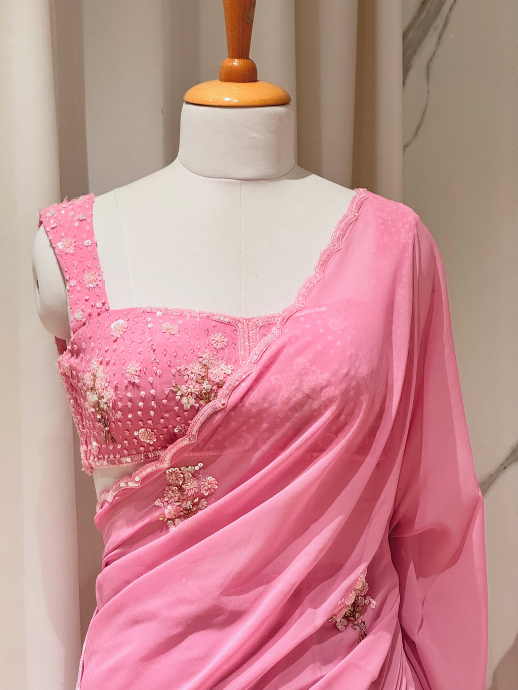 Cherry Blossom Saree