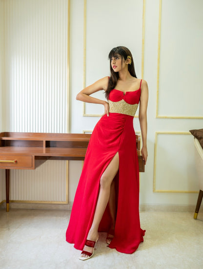 Amelia Rose Gown - Red, front pose