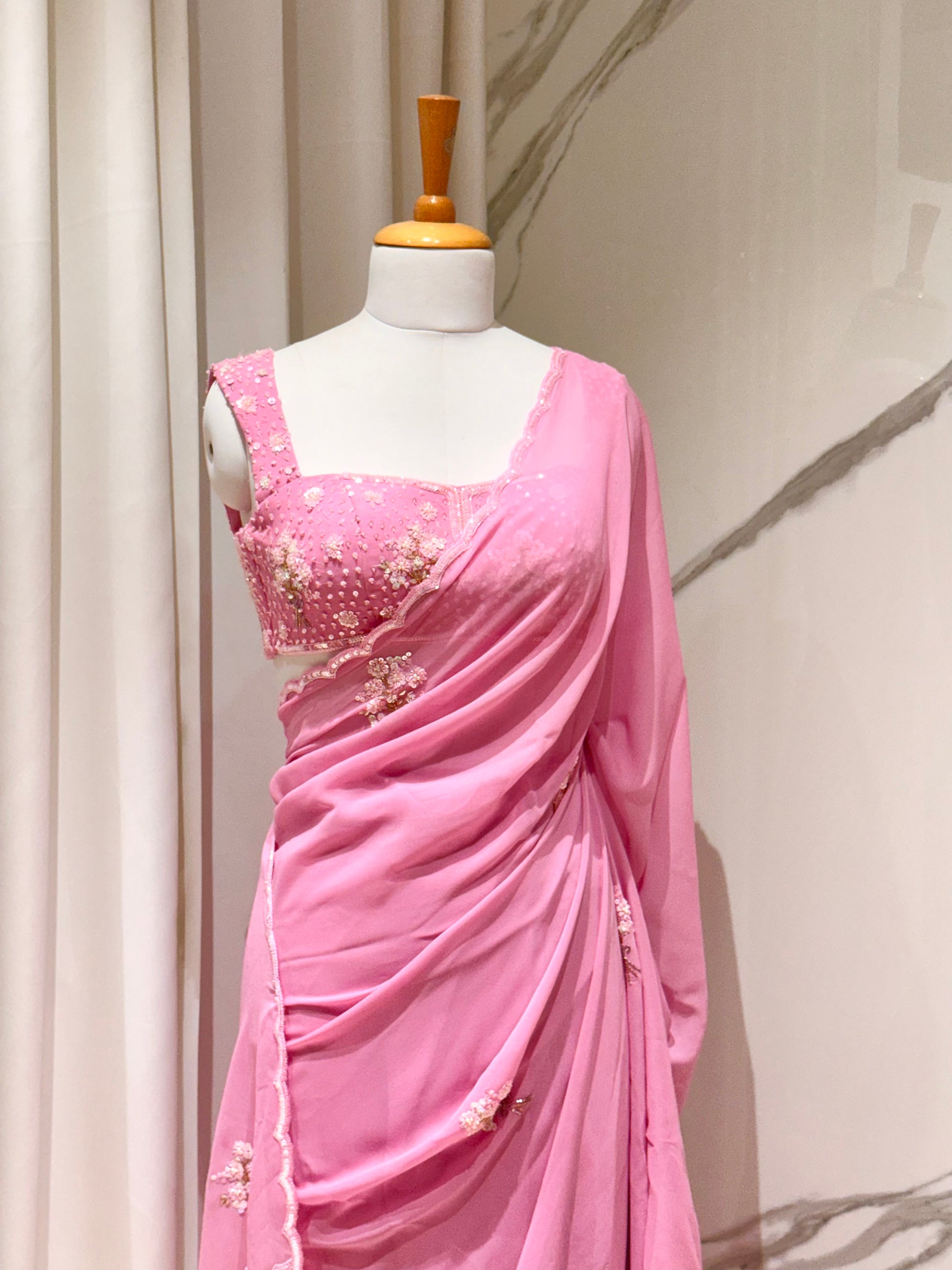 Cherry Blossom Saree