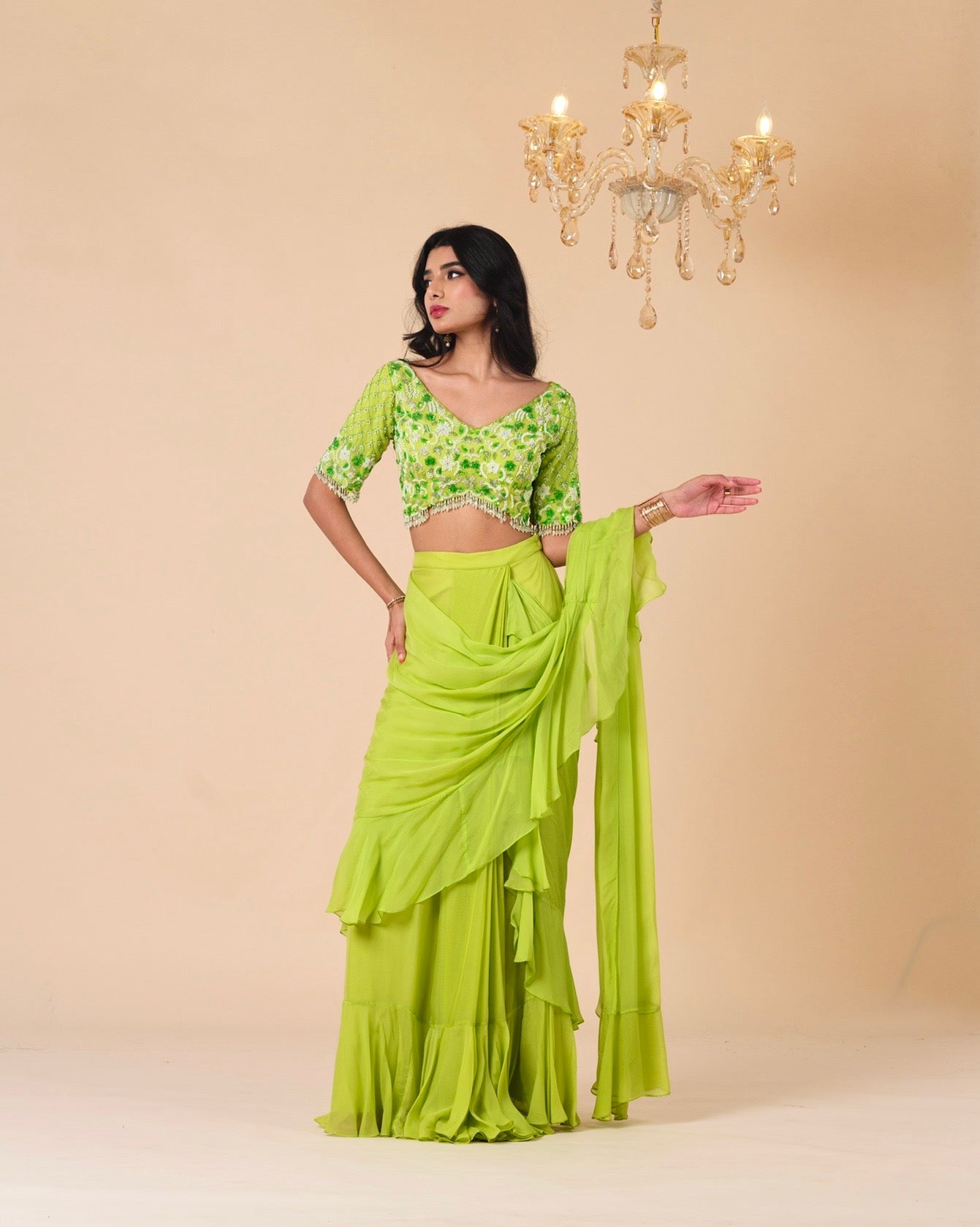 Verdelia Drape Saree