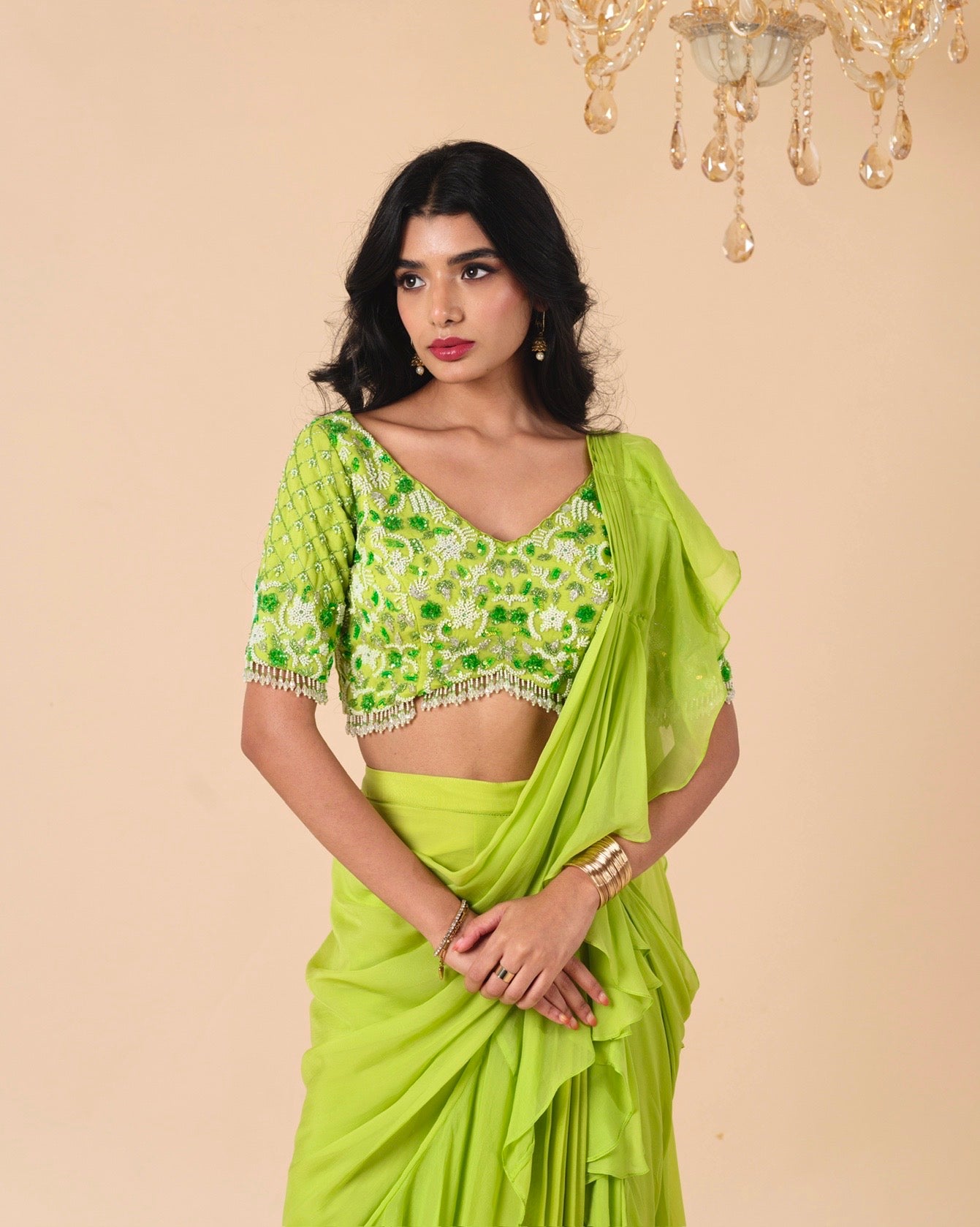 Verdelia Drape Saree