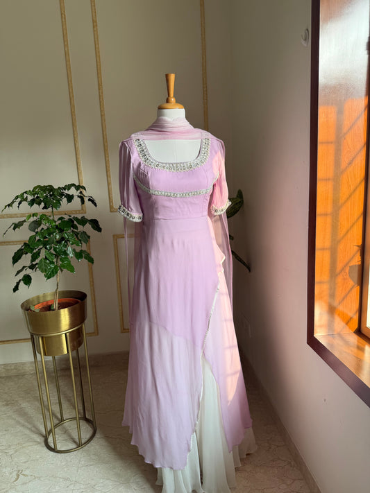 Moonlit Lilac Kurti, front pose